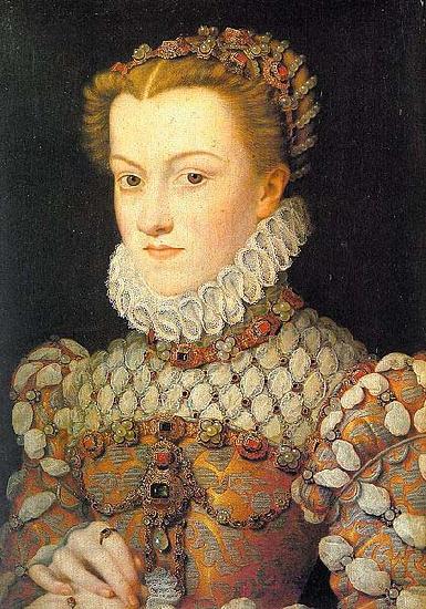 Francois Clouet Elisabeth of Austria, Queen of France, daughter of Holy Roman Emperor Maximilian II. of Austria and Infanta Maria of Spain, wife of King Charles Charl oil painting picture